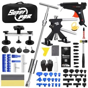 lot 11498 image: Super PDR Car Dent Repair, Dent Remover Tool for Car with Dent Lifter, Slide Hammer Dent Puller, Bridge Puller, Glue Gun, Suction Cup for Car Body Paintless Dent RemovalAppliance DentHail Damage