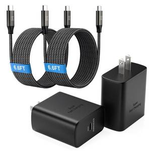 lot 12345 image: 45W Super Fast Charger Type C, 2 Pack 45 Watt USB-C Charger PDPPS Wall Charging Block for Samsung Galaxy S25 UltraS25S25S24S23 UltraS23S22 UltraS22S20 Ultra, Tab S8(with 2X 6.6ft Cable)