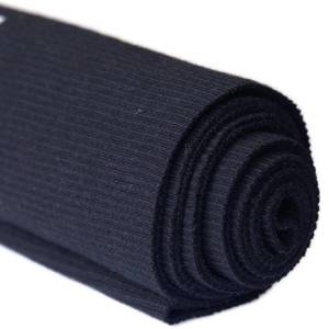 lot 12348 image: TinaKim Ribbing Fabric for Cuffs, Jacket Hoodies Waistbands Neckline Material, for Sweatshirts Costume Sewing (Black 68, 43x8in)