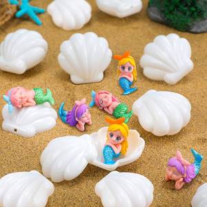 lot 5326 image: Wettarn 36 Sets Princess Easter Eggs Sea Shell with Mermaid Filled Easter Basket Stuffer for Girls Egg Hunt Party Supplies Mermaid Party Favors