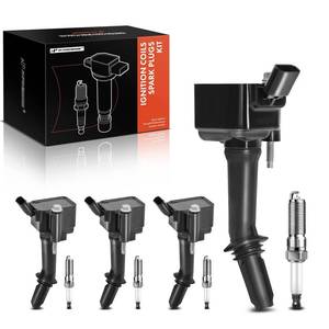 lot 5329 image: A-Premium Set of 4 Ignition Coil Pack and Iridium Spark Plugs Compatible with Chevrolet Equinox 2018-2020, Malibu 2016-2020, Cruze 2016-2019 & GMC Terrain 2018-2020 & Buick Encore 2016-2019, 1.4L 1.5L
