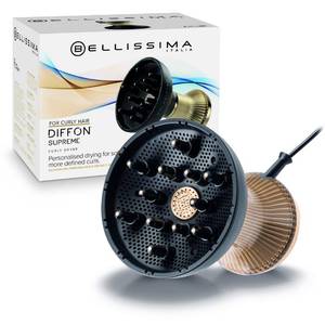 lot 5331 image: Bellissima Italia Diffon Supreme Diffuser & Curly Hair Dryer - XL Diffuser for Quick Drying - Cool Button - Anti-Frizz Technology - Retail $165.38