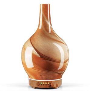 lot 5340 image: Porseme 150ml Glass Essential Oil Diffuser Aromatherapy Ultrasonic Cool Mist Humidifier 6 Running Hours Waterless Auto-Off Air Diffusers for Relax Yoga,Office Working Spa and Rest (Desert)