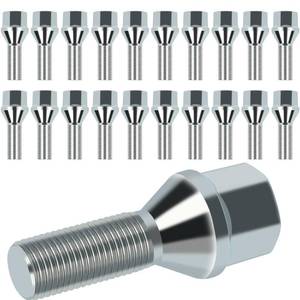 lot 5994 image: cciyu lug BOLT 12x1.25 20set Silver Wheel lug Shank 28 mm fits for Jeep Compass for Jeep Renegade for Fiat for Jeep for Cherokee