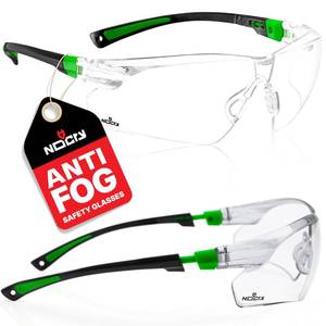 lot 6325 image: NoCry Clear Safety Glasses for Men and Women with Anti-Fog and Scratch Resistant Wrap Around Lenses, Adjustable Temples and Nose Pads �� ANSI Z87 Certified Protective Eyewear with 100% UV Shielding