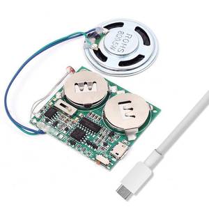 lot 6326 image: Icstation DIY Light Sensor Sound Module, Micro USB Recordable Sound Chip 8M Memory Speaker Talking Programmable Music Player Box for Birthday Greeting Card Anniversary Present