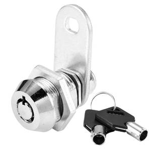 lot 6328 image: Kitmose Tubular Cam Lock with 58 Cylinder and Chrome Finish, Keyed Alike 1 Pack with 2 Keys, for Cabinet Lock Secure Important Files and Drawers (1 Pack)