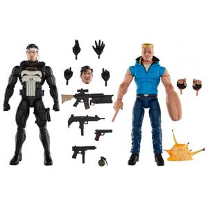 lot 6335 image: Marvel Legends Series Punisher and Bushwacker, Comics Collectible 6-Inch Action Figures