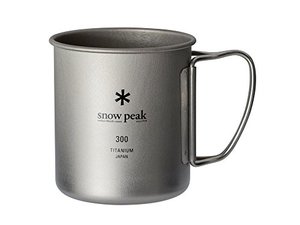 lot 6355 image: Snow Peak MG-142 Mug, Titanium Single Mug, Capacity 10.1 fl oz (300 ml), Lightweight, Outdoor Camping