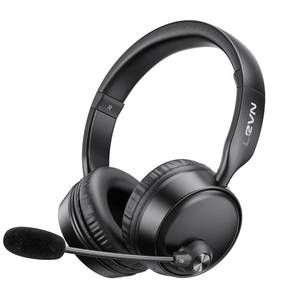 lot 6367 image: LEVN Bluetooth Headset, Bluetooth Headphones with Microphone (AI Noise Cancelling), 60 Hrs Working Time Dual Connection Wireless Headset with Mic & Mute Button for WorkPhoneCall CenterPCLaptop