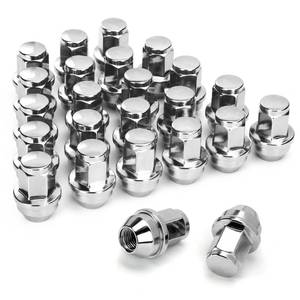 lot 6369 image: dynofit 24pcs 14x1.5 OEMStock Lug Nuts for 2015-2019 ExpeditionF-150, M14-1.5 One-Piece Design Factory Chrome Wheel Lugnuts for Lincoln 2015-2023 Navigator, 21mm Hex Anti-Rusting Updated