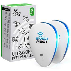 lot 6372 image: Ultrasonic Pest Control Repeller - Repel Rodents, Ants, Cockroaches Get Rid, Bed Bugs, Mosquitos, Flies, Spiders, Squirrel Bats - Eco-Friendly Safe for Humans - 2 Pack