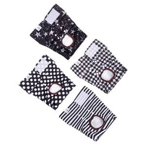 lot 6393 image: CuteBone Washable Female Dog Diapers 4 Pack Reusable Doggie Heat Diapers for Period FMG01L
