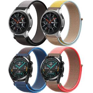 lot 6424 image: Nylon Band for Samsung Galaxy Watch 3 Band 45mmGalaxy Watch 46mmGear S3 FrontierClassic WomenMen,22mm Quick Release Watch Bands Breathable Sport Loop Strap Replacement Wristband