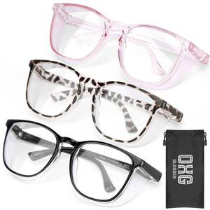 lot 6425 image: OXG 3 Pack Safety Glasses Goggles Anti Fog, Blue Light Blocking Protective Eyewear Anti Scratch UV Protection Glasses For Women