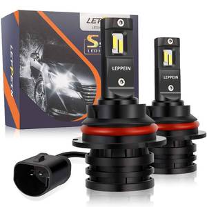 lot 6441 image: LEPPEIN 9007 LED Headlight Bulbs S Series High BeamLow BeamFog Light 12xCREE Chips 6500K 6000LM Cool White Halogen Replacement-1 Pair