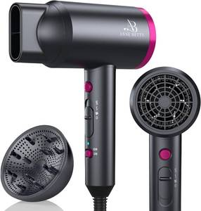 lot 6449 image: ANNE BETTY Ionic Hair Dryer with Diffuser, Powerful 1800W Blow Dryer for Women & Men, Fast-Drying Hair Dryer with Nozzle for Home, Salon, Travel