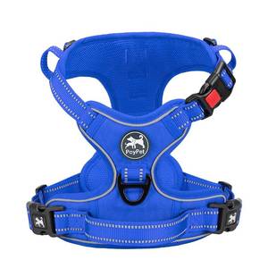 lot 6459 image: PoyPet No Pull Dog Harness, No Choke Reflective Dog Vest, Adjustable Pet Harnesses with Easy Control Padded Handle for Small Medium Large Dogs(Royal Blue,M)