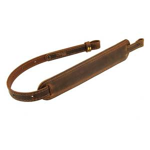 lot 7230 image: BF500 Buffalo Leather Padded Rifle Gun Sling, Crazy HorseBrown Stitched, Black, Amish Handmade (Crazy HorseBrown)
