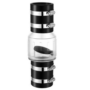 lot 7232 image: Ceoighe Quiet Sump Pump Check Valve, 2 Inch PVC Check Valve Fits 2 Schedule 40 Pipe, Clear, Silent Backflow Valve With Spring Loaded Flapper, Reduces Water Hammer Noise