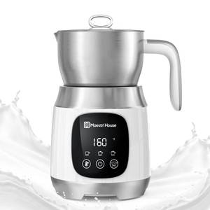 lot 7246 image: Maestri House Milk Frother, 21OZ Variable Temp and Froth Thickness Milk Frother and Steamer, Smart Touch Control Milk Warmer, Dishwasher Safe, Memory Function for Latte Cappuccino Hot Chocolate - Retail $89.28