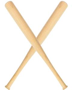 lot 7275 image: Wettarn 2 Pcs Mini Baseball Bats 18 Inch Wooden Craft Unfinished Small Unpainted Baseball Bats for Painting DIY Craft Projects Ball Sports Party Favors