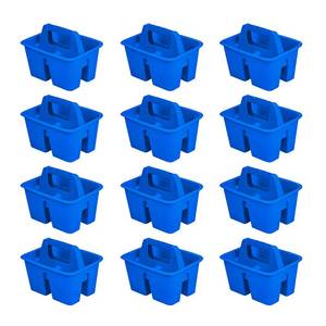 lot 7286 image: Storex Mini Classroom Caddy, Multipurpose Classroom Organizer with Handle, Blue, 12-Pack (01062U12C)