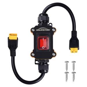 lot 8212 image: 12V Inline Power Switch, IP67 Waterproof XT60 to XT60 Cable with OnOff Switch, 14AWG Heavy Duty Quick ConnectDisconnect for Solar Panels, RVs, Motorcycles, and More