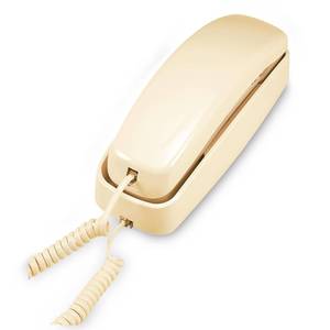 lot 8221 image: AT&T TRIMLINE 210 Corded Home Phone, No AC Power Required, Improved Easy-Wall-Mount, Lighted Big Button Keypad, 13 SpeedDial Keys, Last Number Redial, Mute, Flash, Volume Control, Beige