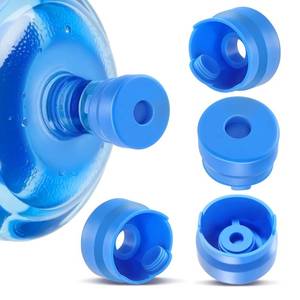 lot 8232 image: SEVCHY 3 and 5 Gallon Water Jug Cap, Reusable Food Grade Silicone Replacement Cover for 55mm Opening Water Jug Lid, Non Spill Water Bottle Caps - pack of 5 (5)