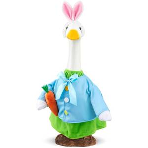 lot 8248 image: Yeyeplum Easter Porch Goose Outfits, Cute Yard Lawn Goose Clothing for 23 Cement Goose, Porch Goose Clothes for Cement Goose, Concrete Porch Goose Outfits, Yard Goose Costume for Garden Decoration