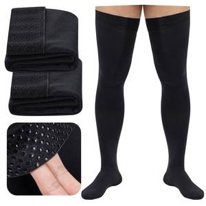 lot 8252 image: Compression Socks, Mens Thigh High Compression Stockings, 20-30mmHg Compression Stockings with Non-slip silicone (XL)
