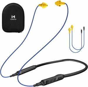 lot 8293 image: MIPEACE Bluetooth Earplug Headphones, Neckband Ear Protection Work earbuds-29db Noise Reduction Safety Headphones with Replacement Buds,19Hour Battery for Lawn Mowing DIY(Blue)