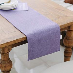 lot 8299 image: Dining Table Runner 12 x 60 inches Kitchen Room Dinner Wedding Birthday Party Burlap Rustic Table Runner, Lilac