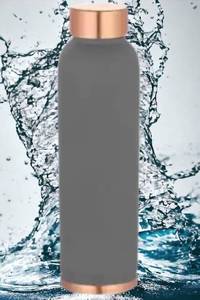 lot 8304 image: BA Dr.Choice Pure Copper Bottle Silk Grey Handcrafted Ayurvedic Bottle Smooth Finish Stylish Trendy Healing Property 950ml,32 OZ