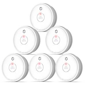 lot 9795 image: Fire Alarms Smoke Detectors, Smoke Alarm Battery Operated,Fire Alarm with Test Button & Low Battery Signal, Photoelectric Technology Fire Detectors for Bedroom and Home (6-Pack)