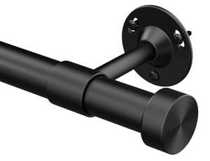 lot 9803 image: Heavy Duty Curtain Rods for Windows 20 to 118 inches, 1 Inch Diameter Telescoping Splicing Long Drapery Rods with Aluminium Finials, 60lbs Capacity