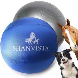 lot 9811 image: SHANVISTA Herding Ball for Dogs �� 25 Blue Durable Herding Ball for Australian Shepherds, Cattle Dogs, Border Collies & Medium to Large Breeds �� Dog Training Toy for Outdoor Play