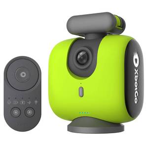 lot 9815 image: XbotGo Chameleon AI Auto Sports Action Camera - 4K 60FPS Soccer Camera and Basketball Tracking Camera for Team Sports, Live Streaming, No Subscription, Works with iOS & Android (Lemon Green) - Retail $349.03