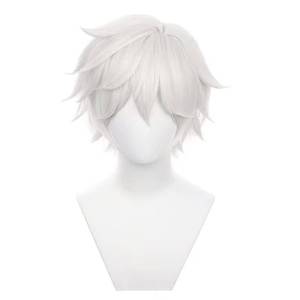 lot 12366 image: Ticomoco Gabimaru Cosplay Wig Short Gray White Hair Halloween Costume Party Wig for Adult