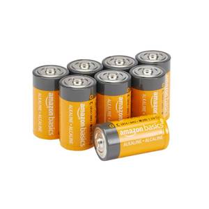lot 12391 image: Amazon Basics 8-Pack C Cell Alkaline All-Purpose Batteries, 1.5 Volt, 5-Year Shelf Life