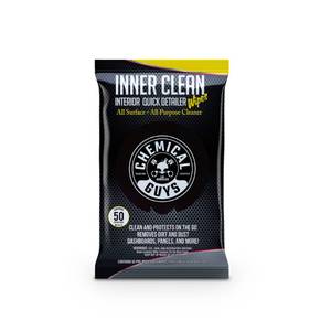 lot 12431 image: Chemical Guys PMWSPI66350 InnerClean Interior Quick Detailer & Protectant Wipes Mega 50 Pack, Safe for Cars, Trucks, SUVs, Jeeps, Motorcycles, RVs & More, (50 Ct)