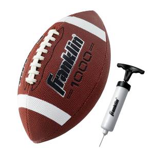 lot 12449 image: Franklin Sports Grip-Rite Junior Football �� Fun Youth-Size Synthetic Leather Football for Kids�� Games