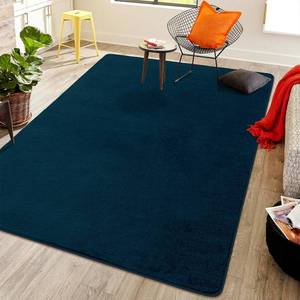 lot 15949 image: Softlife Navy Blue Area Rugs, 4x6 Washable Bedroom Living Room Rug, Soft Fluffy Fuzzy Carpet Bedside Rugs Indoor Non-Slip Rug for Kids Home Decor Aesthetic Dorm Nursery