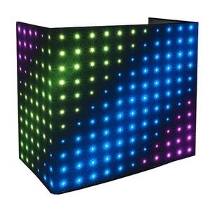 lot 15956 image: KHXED LED Motion Drape Facade 3.3ft x 6.9ft Pitch 90mm 242 LEDs with AppArt-Net Control for DJ Booth and DJ Stand - Retail $269