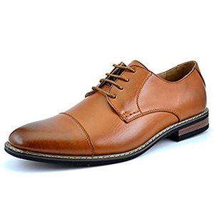 lot 15960 image: Bruno HOMME MODA ITALY PRINCE Mens Classic Modern Oxford Wingtip Lace Dress Shoes,PRINCE-6-BROWN,11 D(M) US