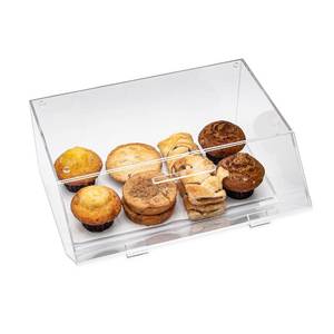 lot 15961 image: SimplyImagine Countertop Bakery Display Case - Acrylic Storage for Pastry and Food, Cookies Dessert Bread Bagels Donuts Cupcakes, Retail, Home, Commercial