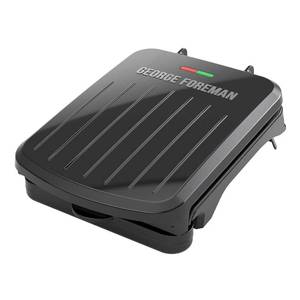 lot 15965 image: George Foreman 2-Serving Classic Plate Electric Indoor Grill and Panini Press, Black, GRS040B