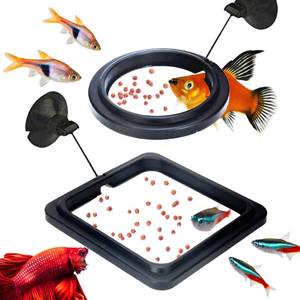 lot 16234 image: SunGrow 2 Betta Feeding Ring, Prevent Water Turbulence from Washing Food into Filter, Practical Round Floating Food, Suitable for Guppy, Goldfish and Other Small Fish