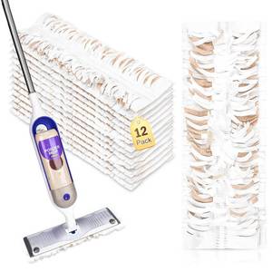 lot 16237 image: 12 Pack Disposable Mop Refill Pads for Powermop Wood Mopping Pad Refills, Wood Floor Cleaning Power Mop Pads Replacement Wood Floor Mop Pads